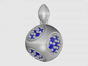 Cube of ball and Half ball pendants 3D Print Model