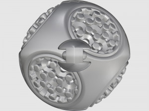 Cube of ball and Half ball pendants 3D प्रिंट मॉडल