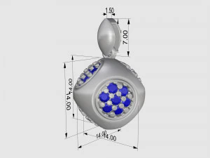Cube of ball and Half ball pendants 3D Print Model