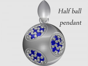Cube of ball and Half ball pendants 3D प्रिंट मॉडल