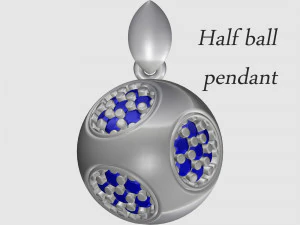 Cube of ball and Half ball pendants 3D Print Model