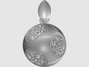 Cube of ball and Half ball pendants 3D प्रिंट मॉडल