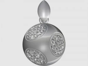 Cube of ball and Half ball pendants 3D Print Model