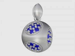 Cube of ball and Half ball pendants 3D Print Model