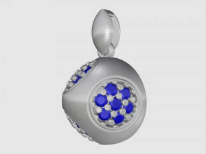 Cube of ball and Half ball pendants 3D Print Model