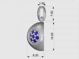 Cube of ball and Half ball pendants 3D Print Model