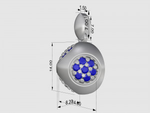 Cube of ball and Half ball pendants 3D प्रिंट मॉडल