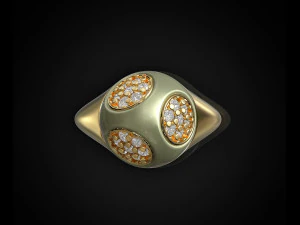 Напівкулькове кільце 3D Принт Модель