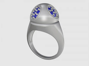 Напівкулькове кільце 3D Принт Модель