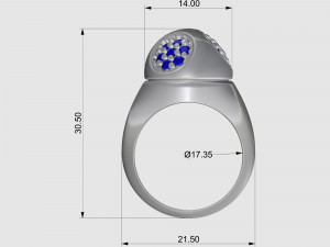 Half ball ring 3D Baskı Modeli