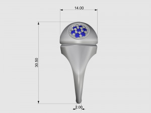 Half ball ring 3D Baskı Modeli