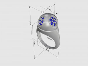 Half ball ring 3D Baskı Modeli