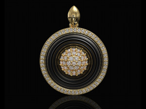 Swirl with central ball of gems pendant Modelo de impresión 3D