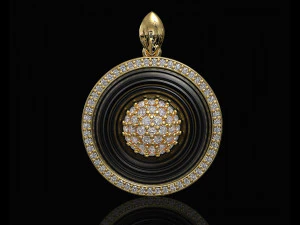 Вихор із центральною кулькою з дорогоцінних каменів 3D Принт Модель