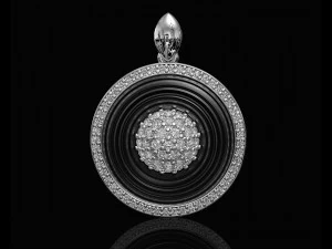 Вихор із центральною кулькою з дорогоцінних каменів 3D Принт Модель