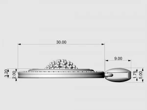 Вихор із центральною кулькою з дорогоцінних каменів 3D Принт Модель