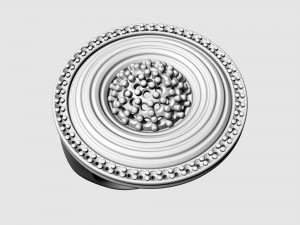 Swirl with central ball of gems Ring 3D 프린트 모델