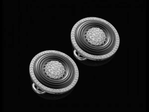 Вихор із центральною кулею з дорогоцінних каменів Сережки 3D Принт Модель