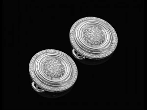 Вихор із центральною кулею з дорогоцінних каменів Сережки 3D Принт Модель