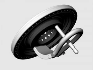 Вихор із центральною кулею з дорогоцінних каменів Сережки 3D Принт Модель