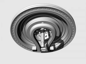 Вихор із центральною кулею з дорогоцінних каменів Сережки 3D Принт Модель