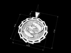 Yin Yang-Crap fishes pendant 3D Print Model