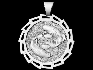 Yin Yang-Crap fishes pendant 3D Print Model