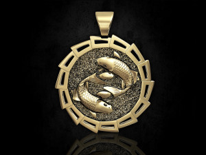 Yin Yang-Crap fishes pendant 3D Принт Модель