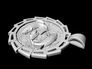Yin Yang-Crap fishes pendant 3D Print Model