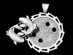 Yin Yang-Crap fishes pendant 3D Print Model