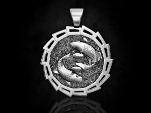 Yin Yang-Crap fishes pendant 3D Print Model
