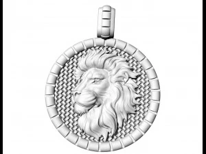 Lion Zodiac pendant 3D Print Model