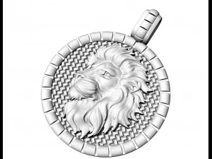 Lion Zodiac pendant 3D Print Model