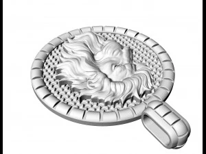 Lion Zodiac pendant 3D Print Model