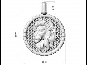 Lion Zodiac pendant Modèles 3D en vedette