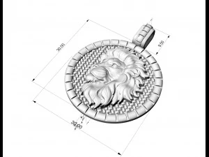 Lion Zodiac pendant 3D Print Model