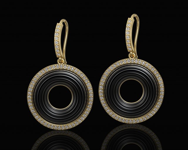 Swirl earrings 3D Print Model .c4d .max .obj .3ds .fbx .stl .blend 