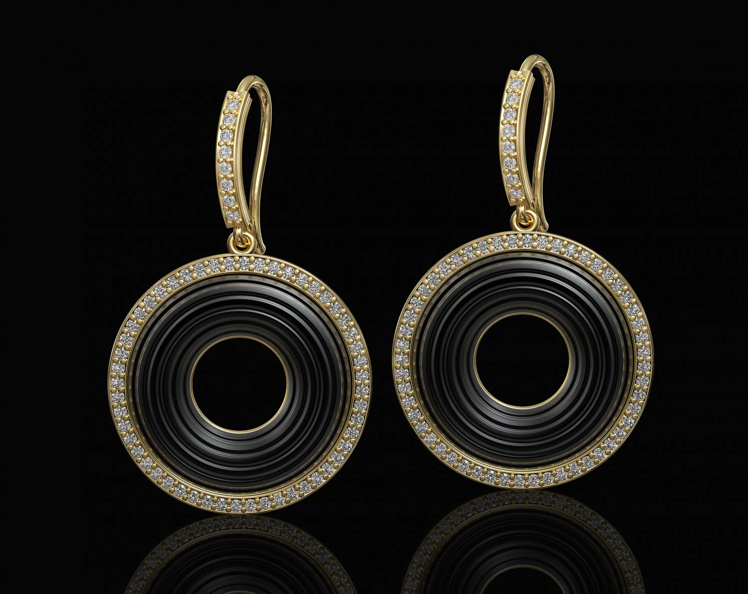 Swirl earrings 3D Print Model .c4d .max .obj .3ds .fbx .stl .blend 