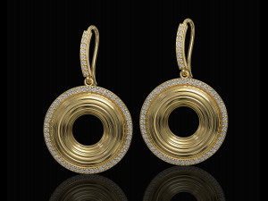 Swirl earrings 3D Print Model