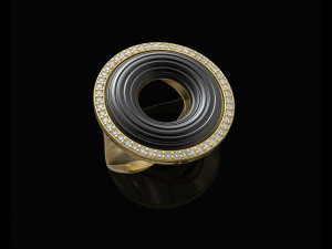 Swirl Ring 3Dプリントモデル