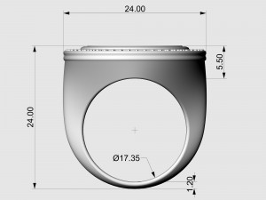 Swirl Ring 3D प्रिंट मॉडल