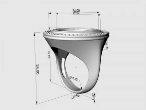 Anillo de remolino Modelo de impresión 3D