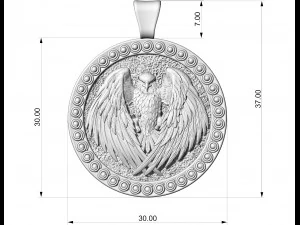 Підвіска з орлом-нападником 3D Принт Модель