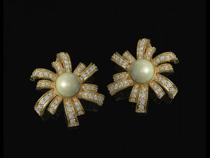 Perłowe kolczyki-fanki Model do druku 3D