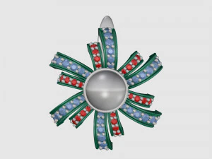 Pearl fan earrings 3D Print Model
