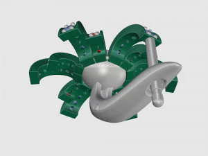 Pearl fan earrings 3D Print Model