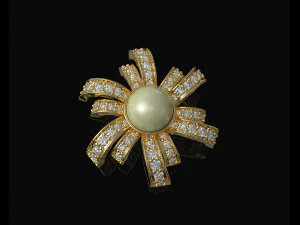 Pearl fan pendant 3D Print Model