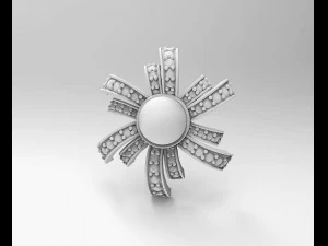 Pearl fan pendant 3D Print Model