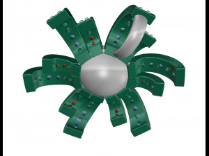 Pearl fan pendant 3D Print Model
