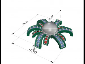 Pearl fan pendant 3D Print Model